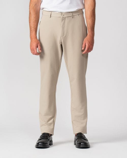 Trousers with drawstring and elastic waistband, made of stretch technical fabric