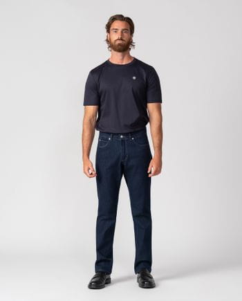 Tejano elástico azul oscuro regular fit