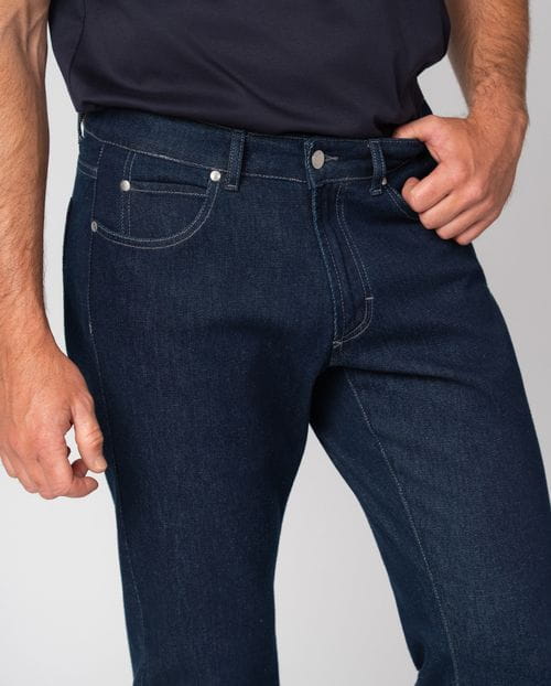 Tejano elástico azul oscuro regular fit