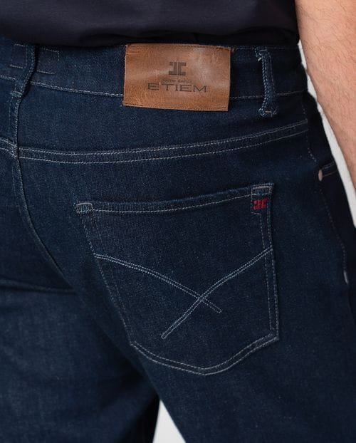 Tejano elástico azul oscuro regular fit