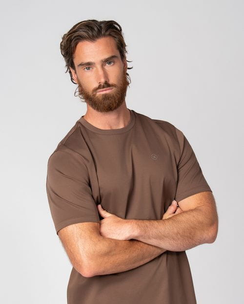 Camiseta manga corta en liso de algodón mercerizado `premium´