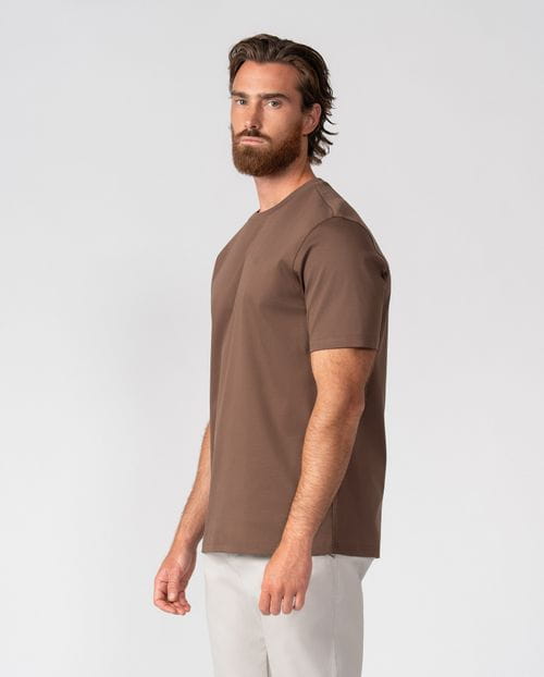 Camiseta manga corta en liso de algodón mercerizado `premium´