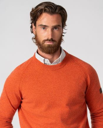 Jersey cuello redondo liso de manga raglan