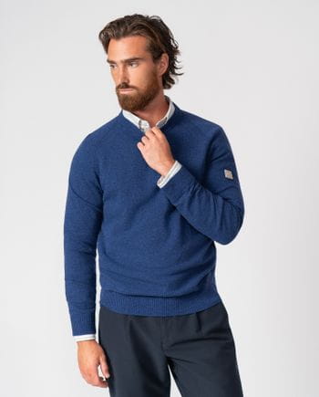 Jersey cuello redondo liso de manga raglan