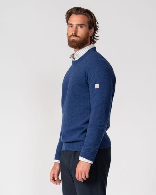 Jersey cuello redondo liso de manga raglan