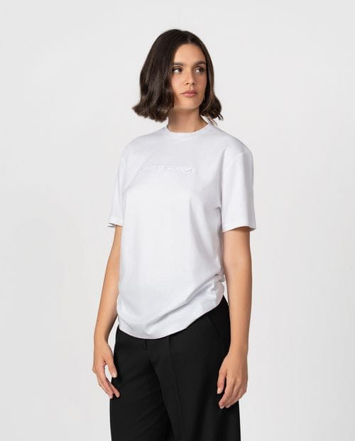 Basic short sleeve T-shirt featuring ETIEM embroidered on front