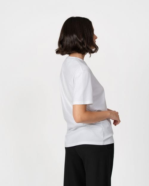 Basic short sleeve T-shirt featuring ETIEM embroidered on front