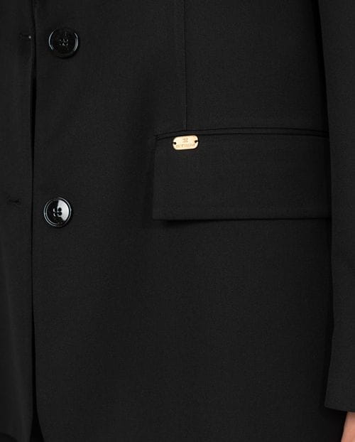 Masculine-style oversize blazer in flannel twill