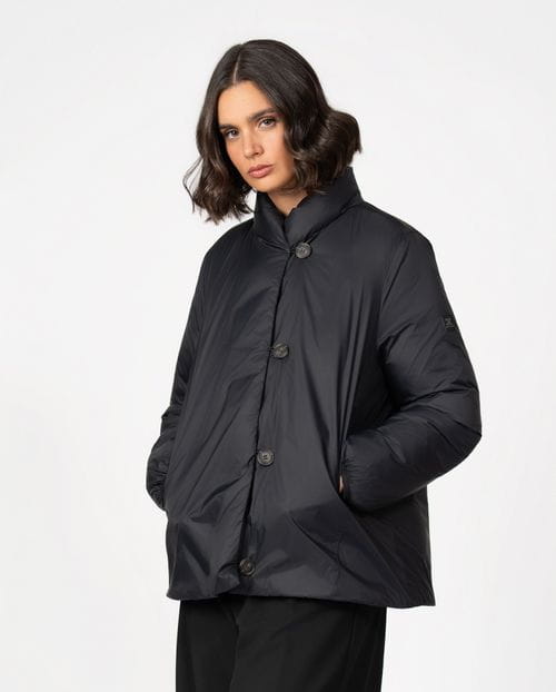 <p>Short 'A-line' down coat in water-repellent fabric, filled with real down and feather</p>