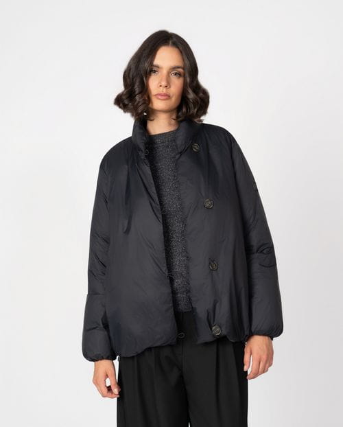 <p>Short 'A-line' down coat in water-repellent fabric, filled with real down and feather</p>