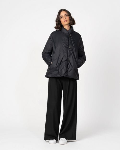 <p>Short 'A-line' down coat in water-repellent fabric, filled with real down and feather</p>