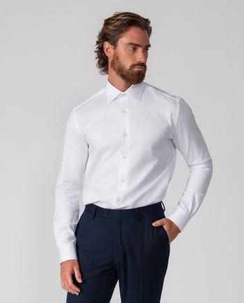 Formal regular shirt of cotton micropattern
