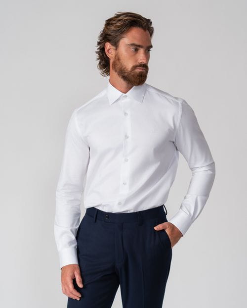 Formal regular shirt of cotton micropattern