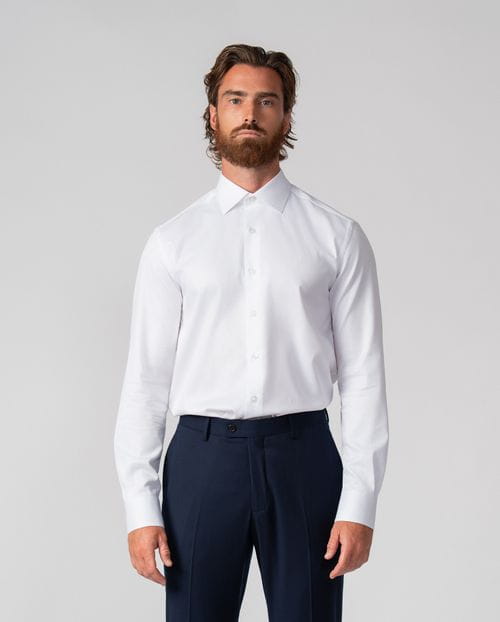 Formal regular shirt of cotton micropattern