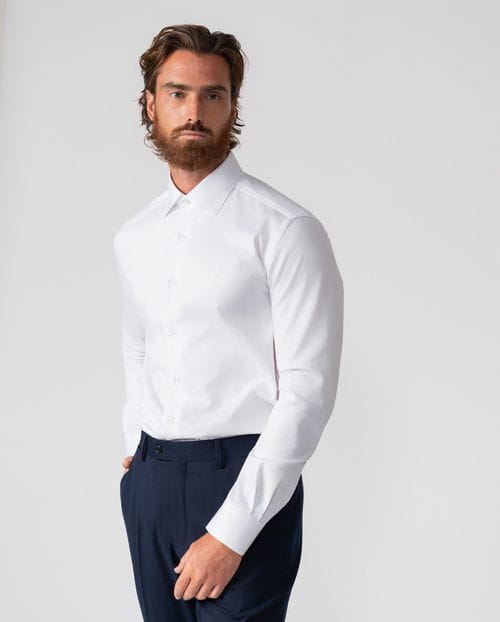 Formal regular shirt of cotton micropattern