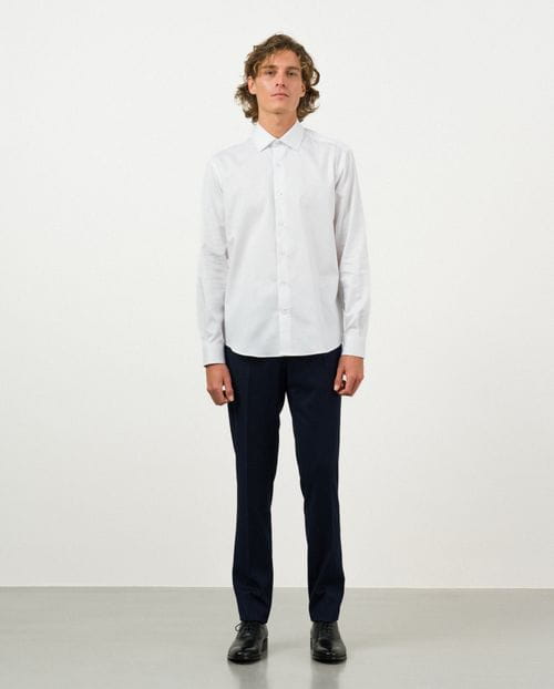 Formal regular shirt of cotton micropattern