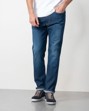 Tejano azul elástico regular fit