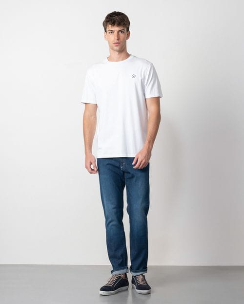 Regular fit elastic blue jeans