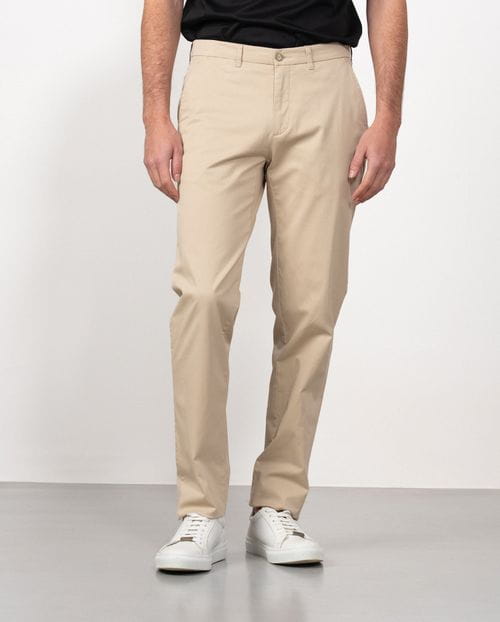 Sport slim fit chino trousers in elastic cotton twill