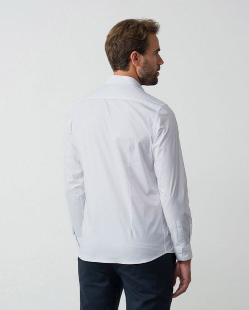 Extra-slim fitted shirt of strecht popelin