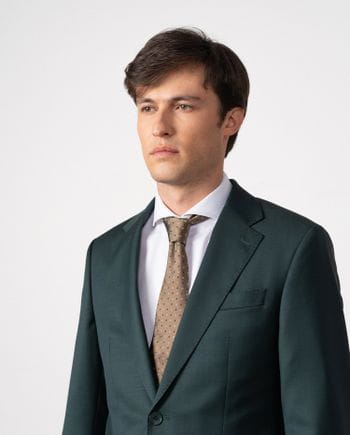 Slim fit suit of false plain 100% wool fabric