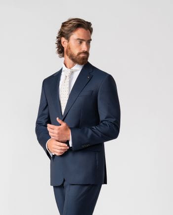 Slim fit suit of false plain 100% wool fabric
