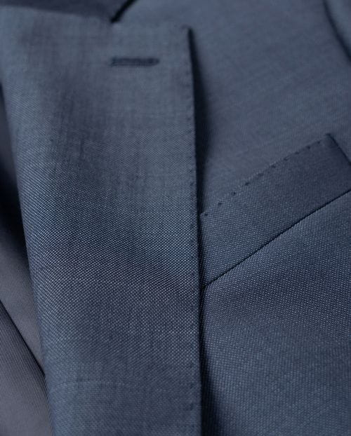 Slim fit suit of false plain 100% wool fabric