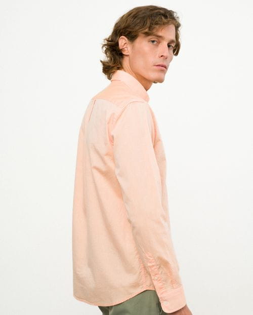 Camisa sport regular fit en fioxford de algodón