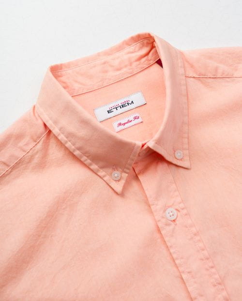 Camisa sport regular fit en fioxford de algodón