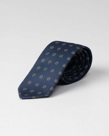 Tie with structured floral jacquard print