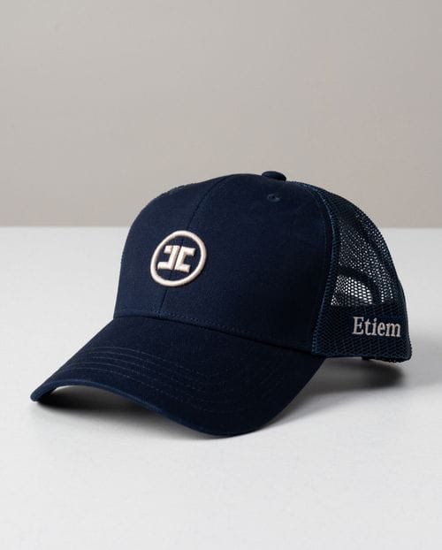 Gorra 'estilo baseball' combinada de rejilla y algodón con logos bordados