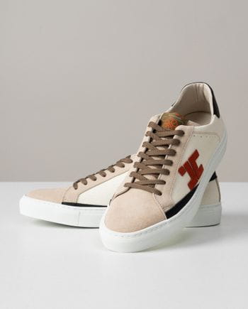 Leather sneakers, combined and limited edition