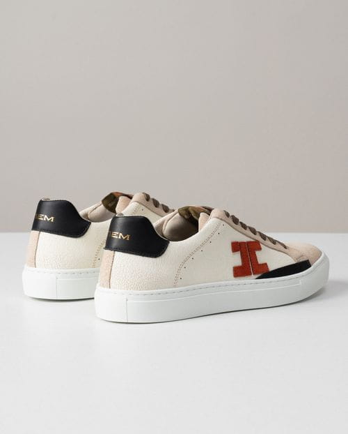 Leather sneakers, combined and limited edition