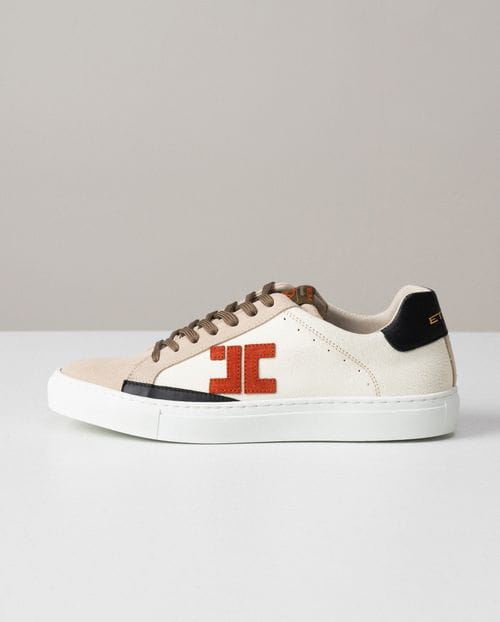 Leather sneakers, combined and limited edition