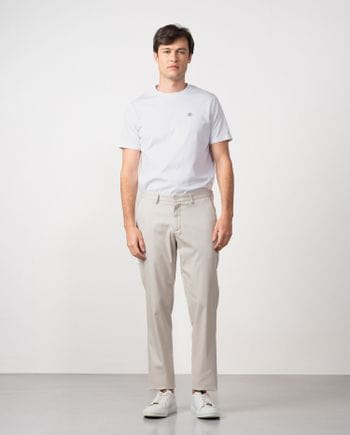 Sport chino slim fit trousers made of elastic cotton microstructure