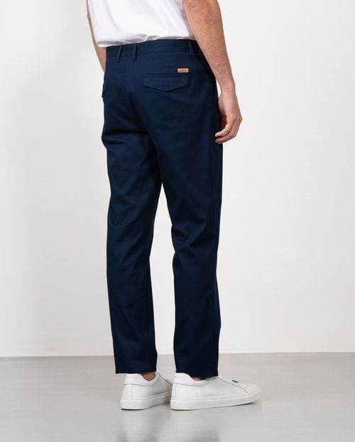 Sport chino slim fit trousers made of elastic cotton microstructure