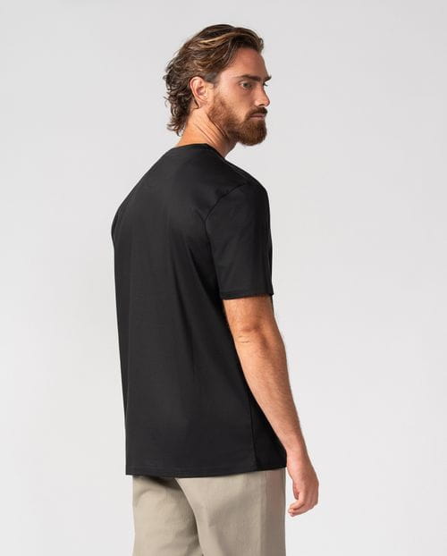Camiseta de manga corta en algodón mercerizado premium