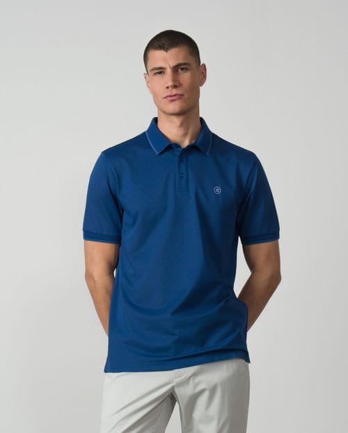 Polo de manga corta en estructura de algodón mercerizado