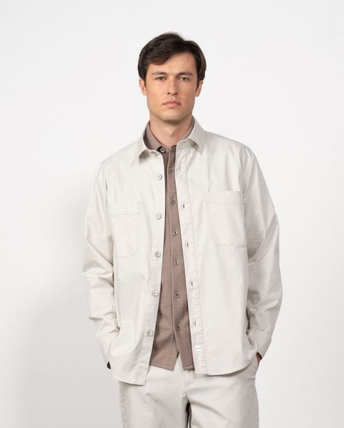 Sobrecamisa en algodón mezcla elástico