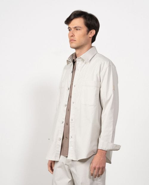 Sobrecamisa en algodón mezcla elástico