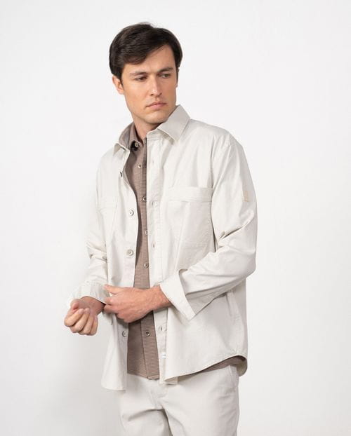 Sobrecamisa en algodón mezcla elástico