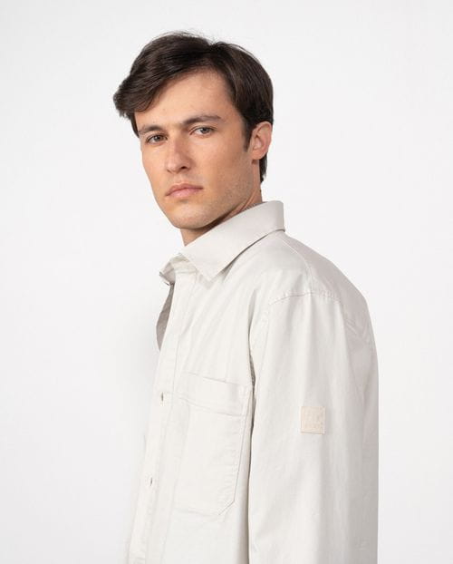 Sobrecamisa en algodón mezcla elástico