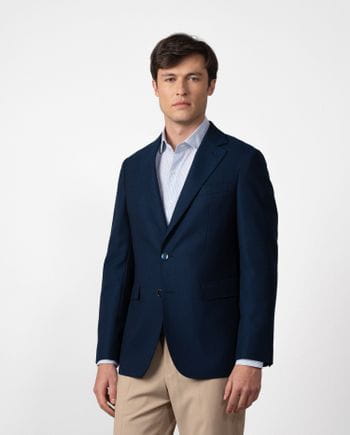 Regular fit unstructured jacket of bicolor structure wool