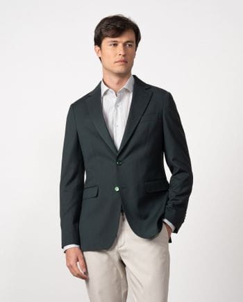 Regular fit unstructured jacket of elastic bicolor microstructure