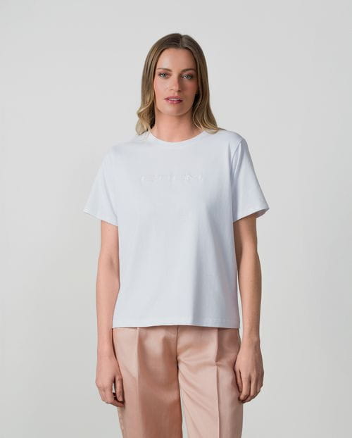 Camiseta básica con logo de ETIEM bordado en delantero