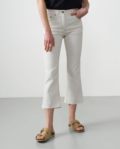 Slim five-pockets cropped jeans