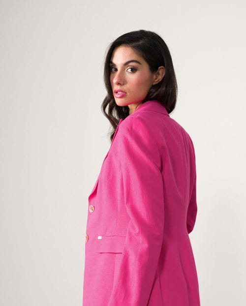 Chaqueta americana en lino-viscosa