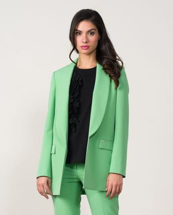 Long blazer with smoking collar
