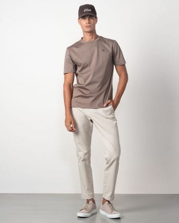Pantalón sport extra slim en tricotina de algodón elástico