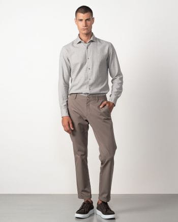 Pantalón sport extra slim en tricotina de algodón elástico